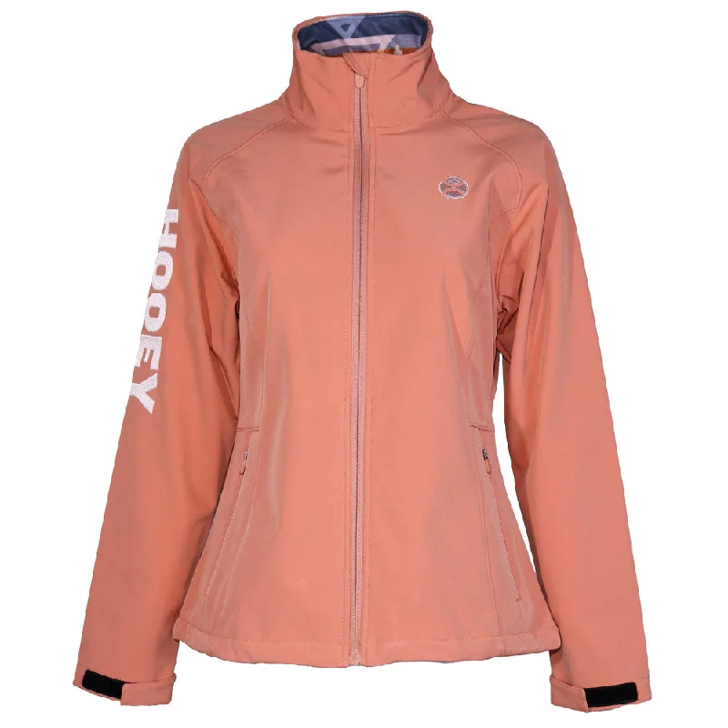 women's coats for fashion-conscious professionals "Ladies Softshell Jacket" Pink w/Multi Color Pattern Lining