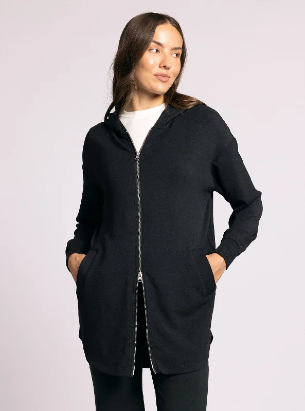 Cozy Lady's Hooded Sweatshirt for Lounging GOLDIE ZIP-UP HOODIE